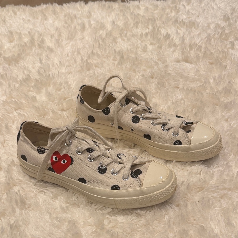 Converse Comme des Garcones Polka Dot Shoes with Heart Design